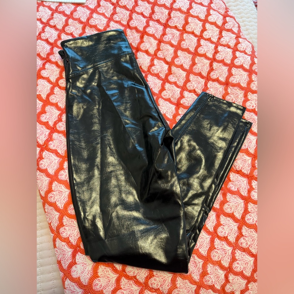 SPANX Black Shiny Leggings